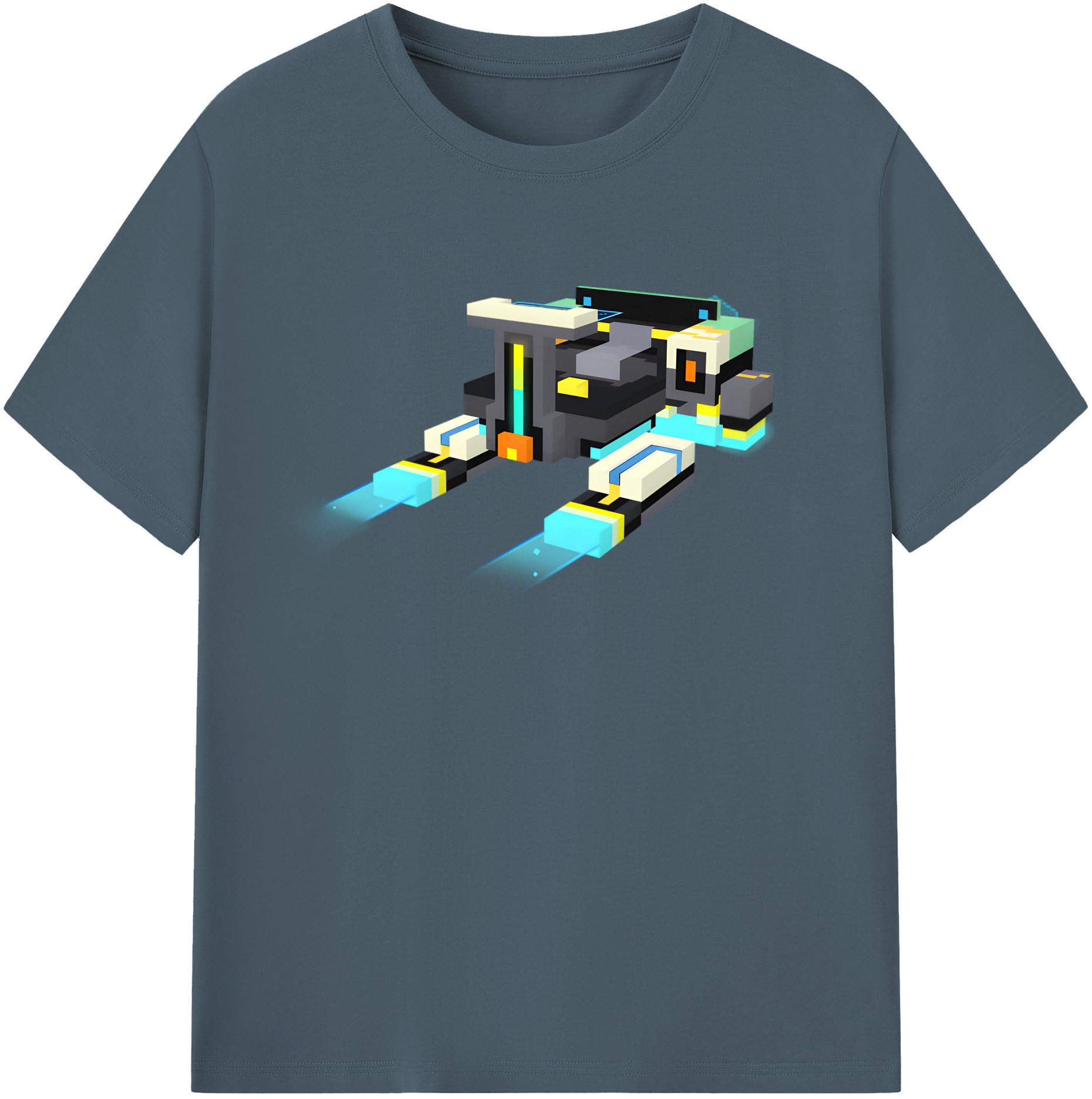 （画像用） マインクラフト ブロックの世界 Minecraft MC Block world 綿100％半袖Tシャツ（フロントプリント）